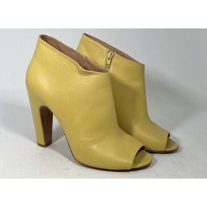 Maison Martin Margiela Yellow Leather Peep Toe Ankle Booties Sz.9.5(39.5)